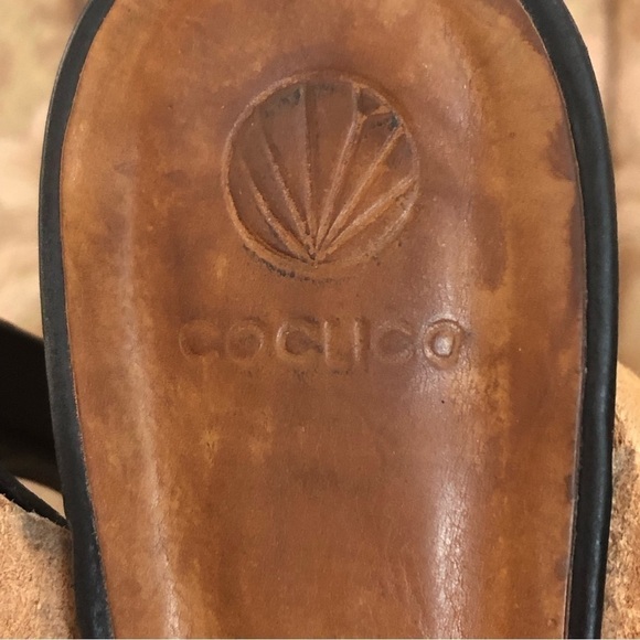 COCLICO black leather sandals with block heel. Made in Spain. Size 37.5 (6.5 US) - Picture 4 of 10